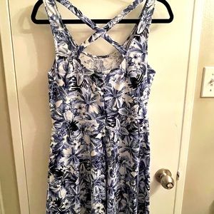 H&M blue-white floral summer dress